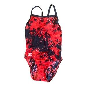 Speedo |‎ Endurance Red Black White Swimsuit Womens 30